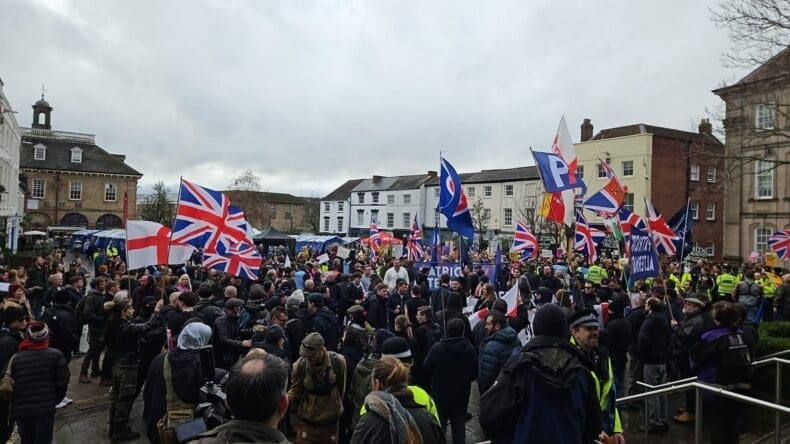 Patriotic Alternative demo Warwick, February 2026